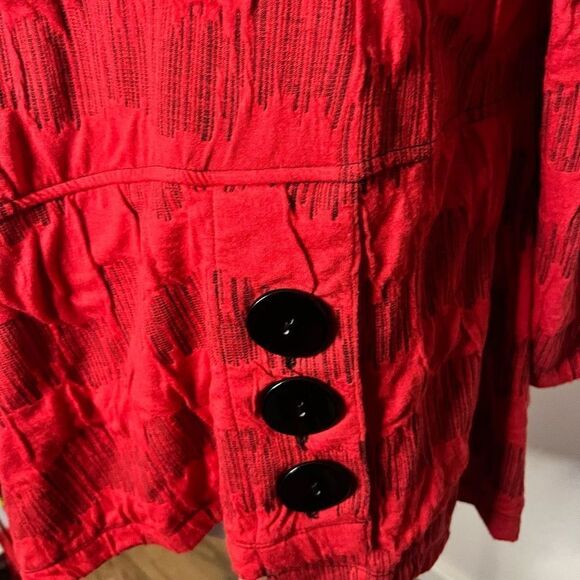 Ali Miles Women's Mock Neck Long Sleeve Sweater Red Petite Medium - Picture 5 of 6